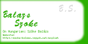 balazs szoke business card